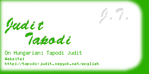 judit tapodi business card